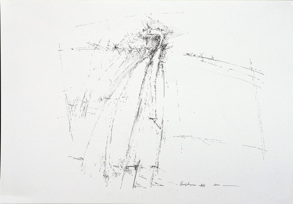 Candle, 2014, ink, paper 35x50 cm