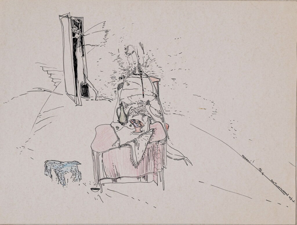 Goodbye, 1996, ink, pencil, paper, 30x40 cm